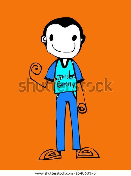 Cute Cartoon People Man Woman Jaidee Stock Illustration 154868375 Shutterstock