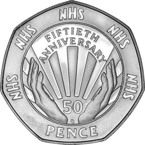 Fifty Pence Nhs Coin From United Kingdom Online Coin Club