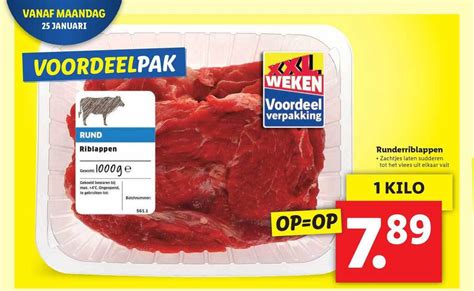 Runderriblappen Kilo Aanbieding Bij Lidl