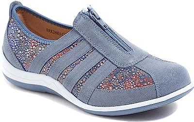 Pavers Ladies Trainers | Lightweight Zip Up | Breathable Mesh Upper - Blue Multi Size: Amazon.co ...