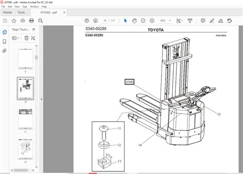 Toyota Forklift Sm Sm Powered Pallet Stacker Parts Catalogue