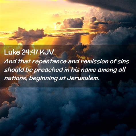 Luke 24 47 KJV Bible Verse Images