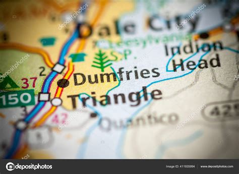 Dumfries Virginia Usa Road Map Concept Stock Photo by ...