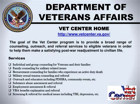 Ppt Department Of Veterans Affairs Powerpoint Presentation Free