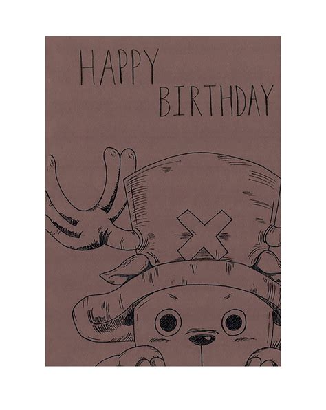 One Piece Chopper Greeting Card Etsy