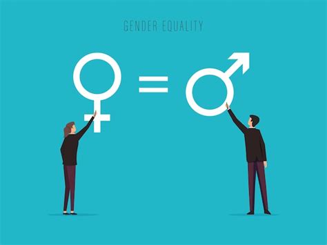 Premium Vector | Gender equality concept, male and female drawing ...