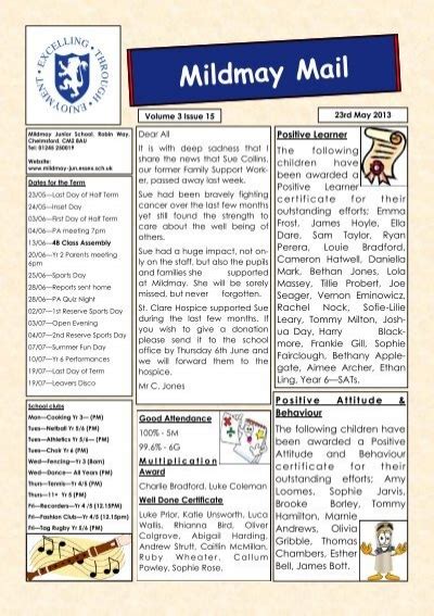 Volume 3 Issue 15 - Mildmay Junior School