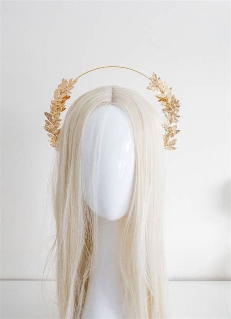 Small Gold Leaf Headpiece Panmilli Festival Halo Crown Goddess Style