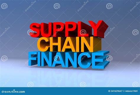 Supply Chain Finance On Blue Stock Illustration Illustration Of