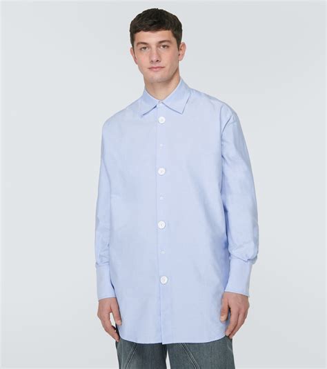 Cotton Shirt In Blue Jw Anderson Mytheresa