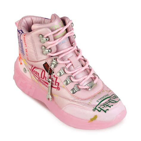 Women's Pink Puffer Shoe - Von Dutch