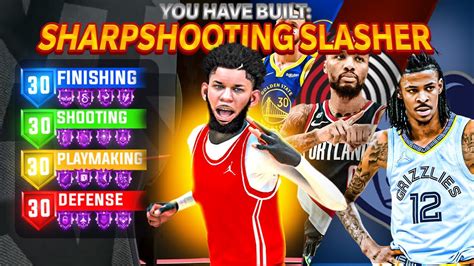 NEW BEST SHARPSHOOTING SLASHER BUILD IN NBA2K24 BEST DUNK