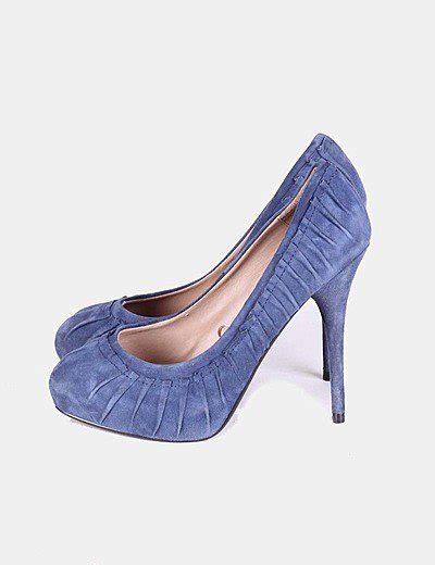 Venta Zapatos Azul Marino Mujer Zara En Stock