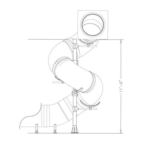 11' Spiral Tube Slide - SwingSetMall.com