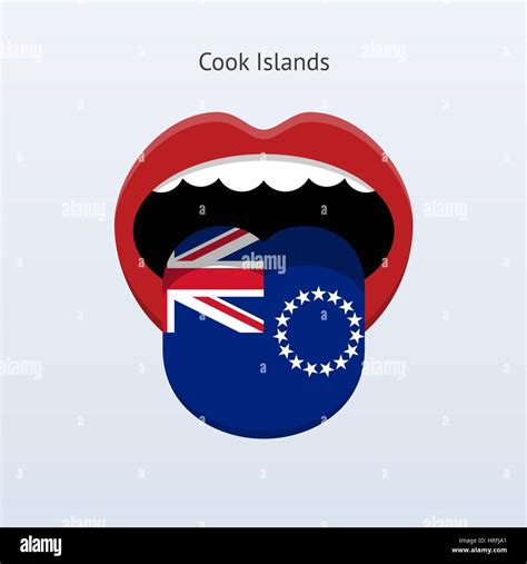 Cook Islands language. Abstract human tongue. Vector illustration Stock ...