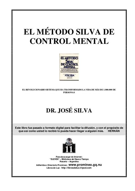 El M Todo Silva De Control Mental Metodo Silva Libros De Metafisica