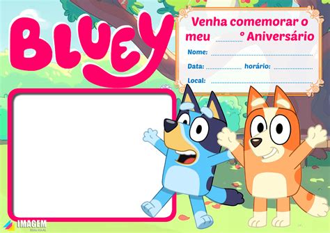 Convite Bluey Para Editar Experimente A Adrenalina Dos Jogos Online No