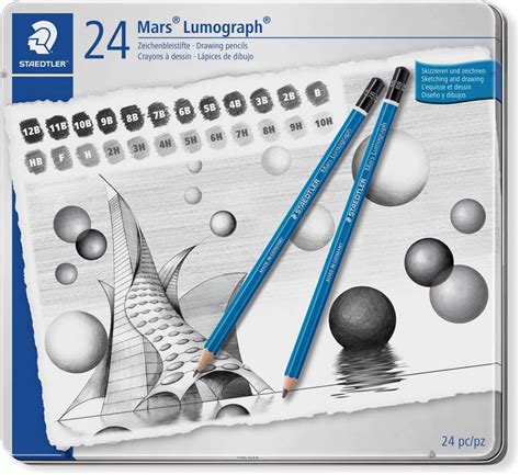 Staedtler Mars Lumograph Degree Pencils Set Of 24 Pencils In 24 Degrees