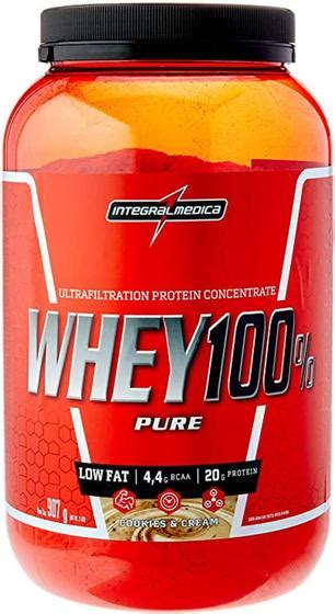 Whey 100 Pure 907g Integral Medica Proteina Concentrada Coockies