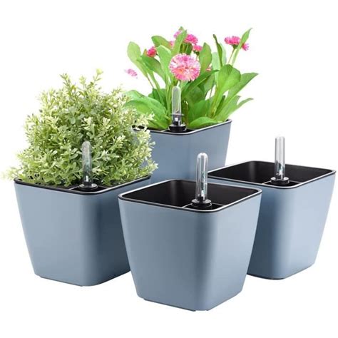 Herefun Set Pot Fleurs D Arrosage Automatique Pots Fleurs