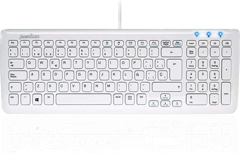 Perixx PERIBOARD 208W Teclado Chiclet con Cable de diseño Compacto y