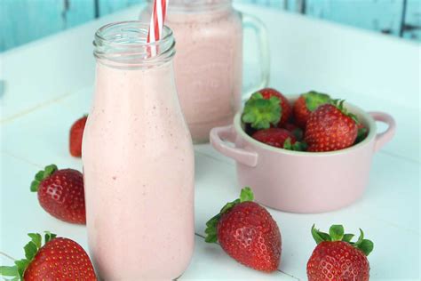 Batido De Fresa Sin Lactosa Smoothies Saludables Recetas Sin