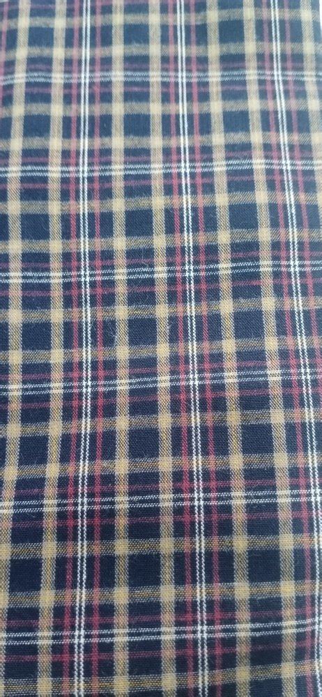 Gsm Check Pure Cotton Fabric Check Stripes Multicolour At Rs