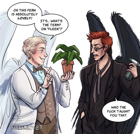 Good Omens Book Angels And Demons Gaiman Cartoon Movies Crowley