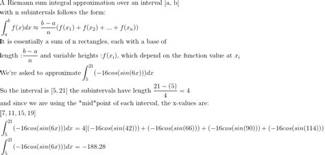 Riemann Sum Midpoint Evaluation Ap Calculus Bc