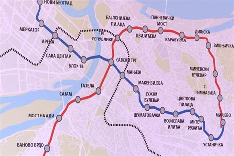 MAPA Kako Bi Trebalo Da Izgleda Idealna Trasa Beogradskog Metroa