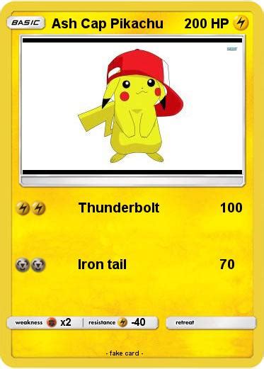 Pokémon Ash Cap Pikachu 1 1 - Thunderbolt - My Pokemon Card