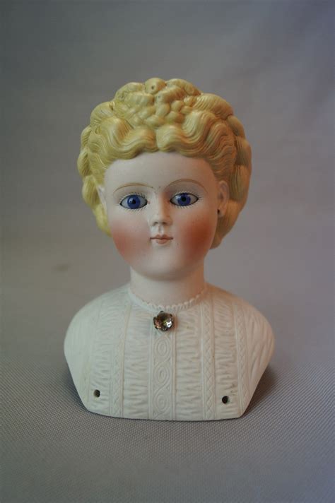 Antique German Alt Beck Abg China Shoulder Head Doll Parian Bisque