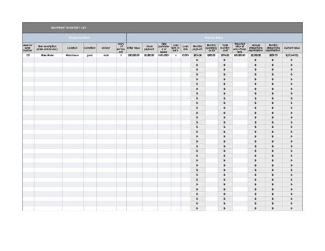 Equipment Inventory Forms A Guide To Choosing The Right Template For