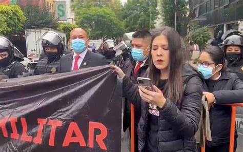 Protestan Frente Al Senado Contra Guardia Nacional Militar