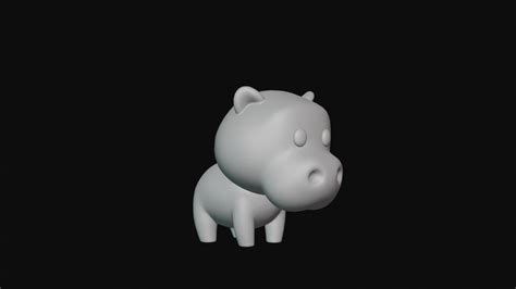 STL file Cartoon Hippo for 3D Printing・Model to download and 3D print・Cults