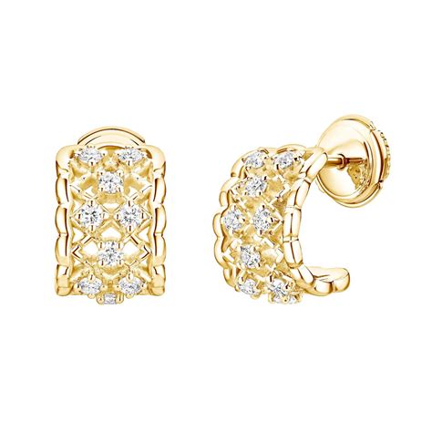 RétroMilano Yellow Gold Diamond Earrings Gemmyo