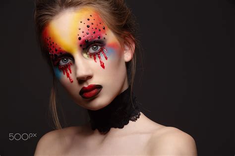 Wallpaper Makeup Colorful Red Lipstick Face Women Model 500px