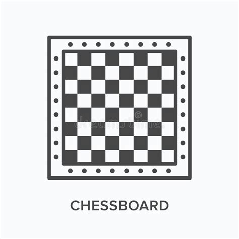 ícone De Linha Simples Da Placa De Chessboard Ilustração Do Contorno