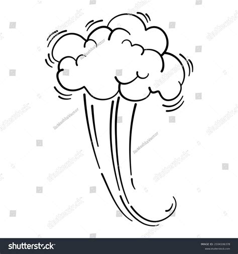 Speed Cloud Motion Effect Cartoon Comic Stock Vector Royalty Free