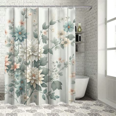 Shangniulu Pink Shower Curtain Modern Farmhouse Themed Tender