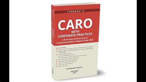 Company Audit I CARO 2020 Reporting Book 2023 With Corporate Practices