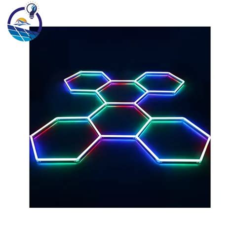 Hexagon Garage Lamp Ceiling Design LED Lights For Car Workshop