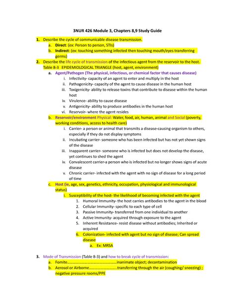 Nur Module Notes From Class Nur Module Chapters