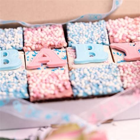 Baby Shower Letterbox Brownies Box Free Shipping TEN TO THREE BAKERY