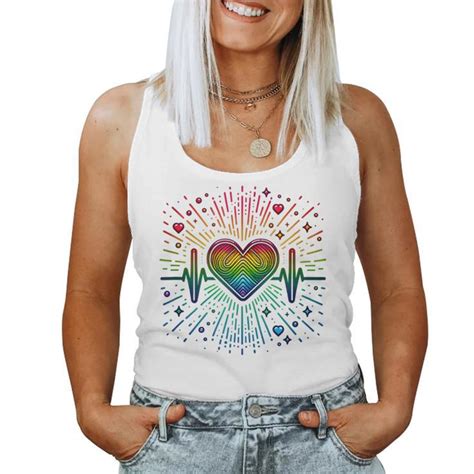 Lgbtq Ally Pride Love Parade Gay Rights Supporter Rainbow Women Tank Top Monsterry