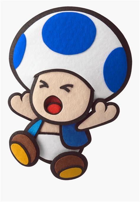 Paper Mario Blue Toad Png , Free Transparent Clipart - ClipartKey