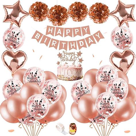 Buy TOBENUB Rose Gold Birthday Decorations For Women Her Happy