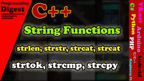 String Function Strtok Strcmp Strcpy Strlen Strstr Strcat Strcat