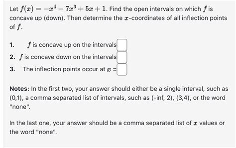 Solved Let F X X4 7x3 5x 1 ﻿find The Open Intervals On