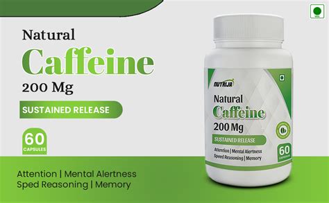 Buy Natural Caffeine 200MG Capsule / Pills | All Natural Non-Crash ...